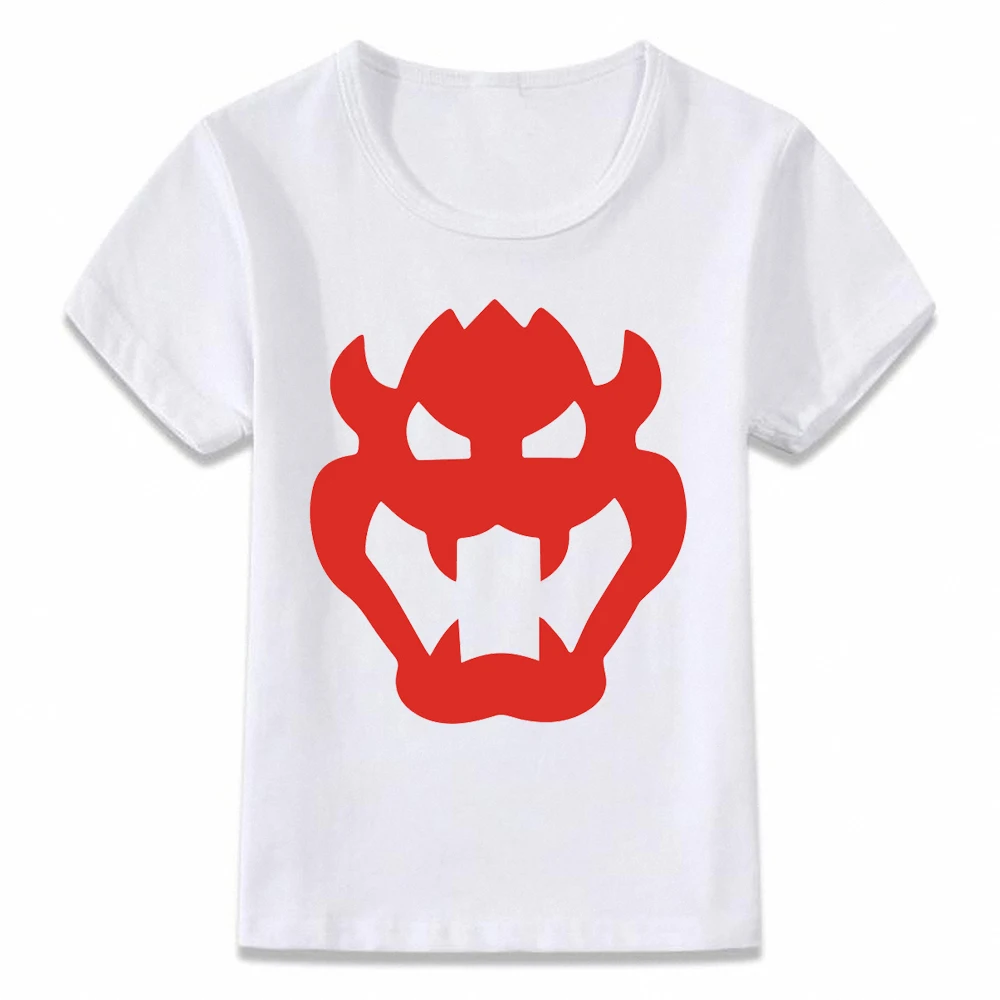 Забавная детская одежда унисекс футболка для мальчиков Bowser из Марио и девочек с