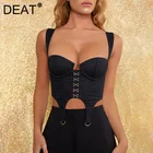 DEAT женский черный слинг пляжный отдых Camis Новое поступление сексуальный модный темперамент весна лето 2022 11D7177