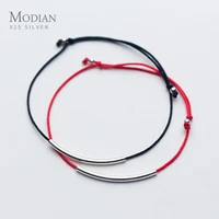 modian simple 2 color rope anklet for women genuine 925 sterling silver bracelet foot ankle ethnic style fashion fine jewelry