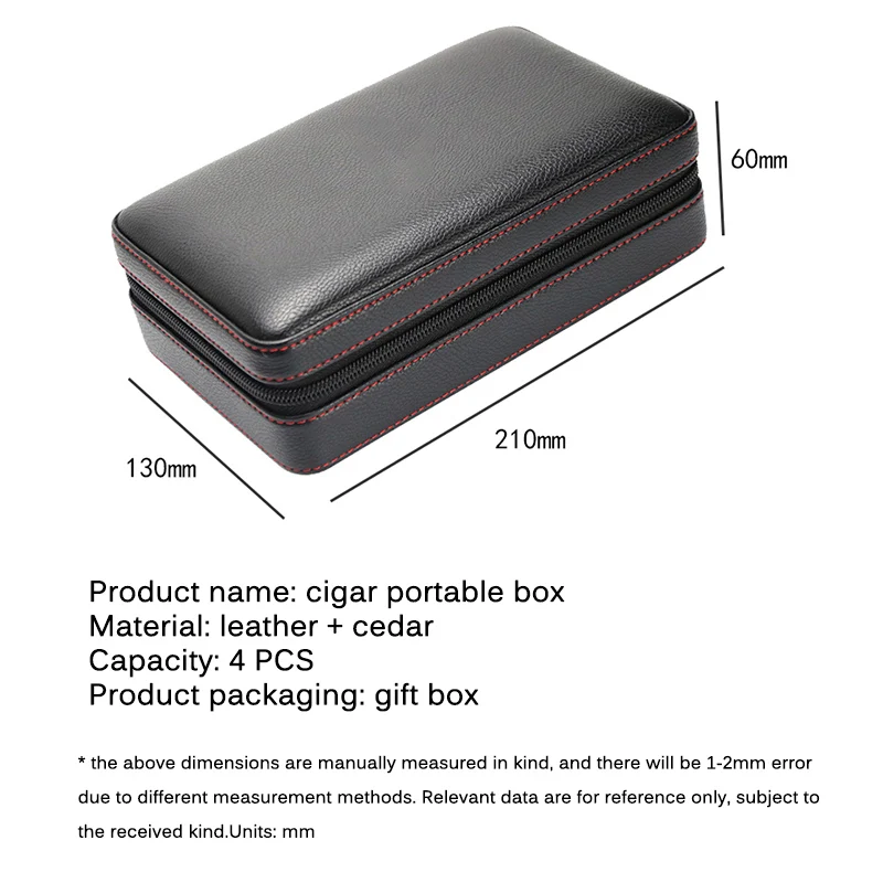 Коробка для сигар Humidor чехол кожа кедровое дерево коробка с увлажнителем набор