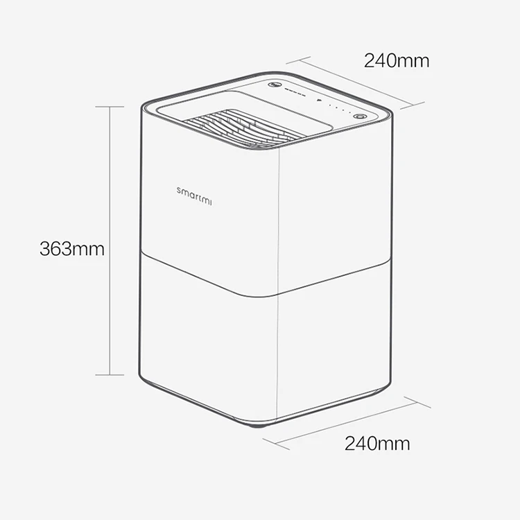 

2019 hot Sale Smart mi Household Evaporative portable 4L water air humidifier home Bedroom diffuser mijia APP Control