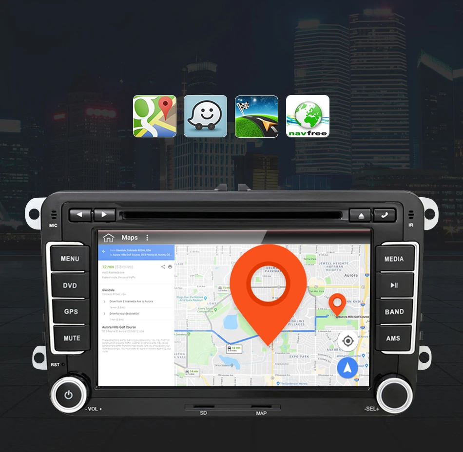 Eunavi 2din 7 дюймов Восьмиядерный Android 9,0 Автомобильный Dvd радио плеер Gps Navi для Vw Skoda Polo Passat B6 Cc Tiguan Golf 5 Fabia Wifi Rds