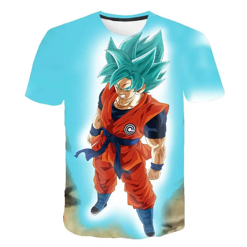 Dragon Ball Z Мужская 3D Футболка Летний топ супер сын Гоку Забавные футболки с аниме