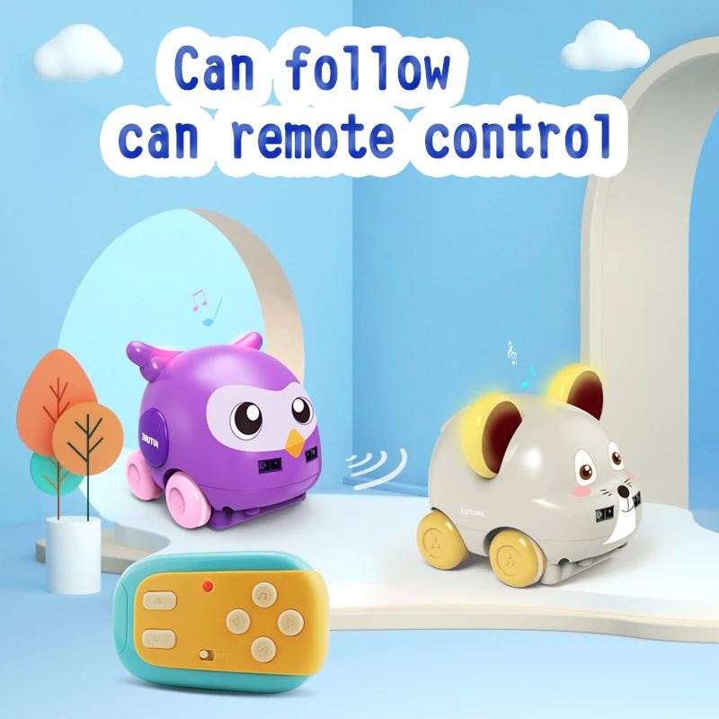 2 4g Индукционная машинка на радиоуправлении мультяшная мышь Сова животное кукла