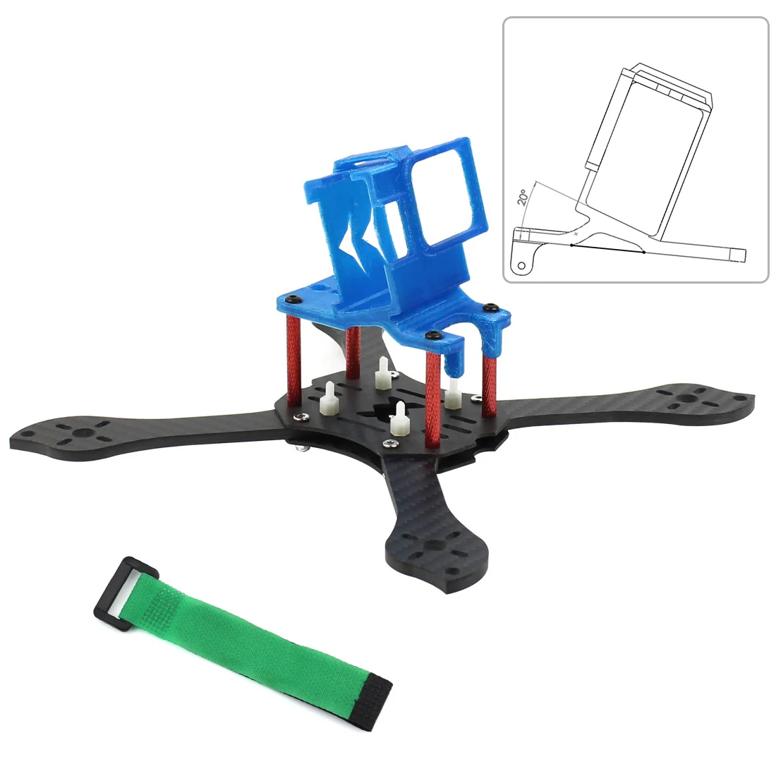 JMT T210 5 дюймов TrueX 210 мм FPV набор рамок из углеродного волокна стойка с 3D печатным
