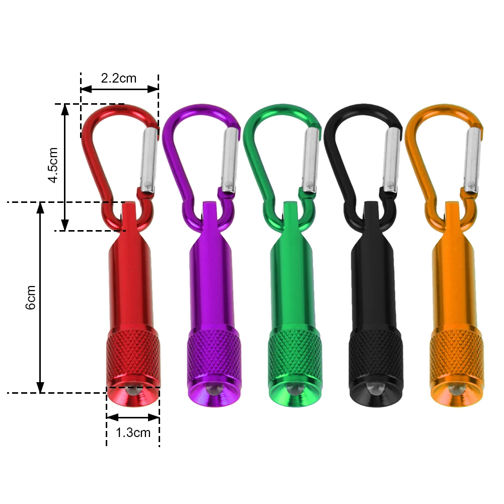 

Mini LED Carabiner Flashlights Outdoor Camping Pocket Torch Light with Keychain for Outdoor Car Maintenance Ornaments