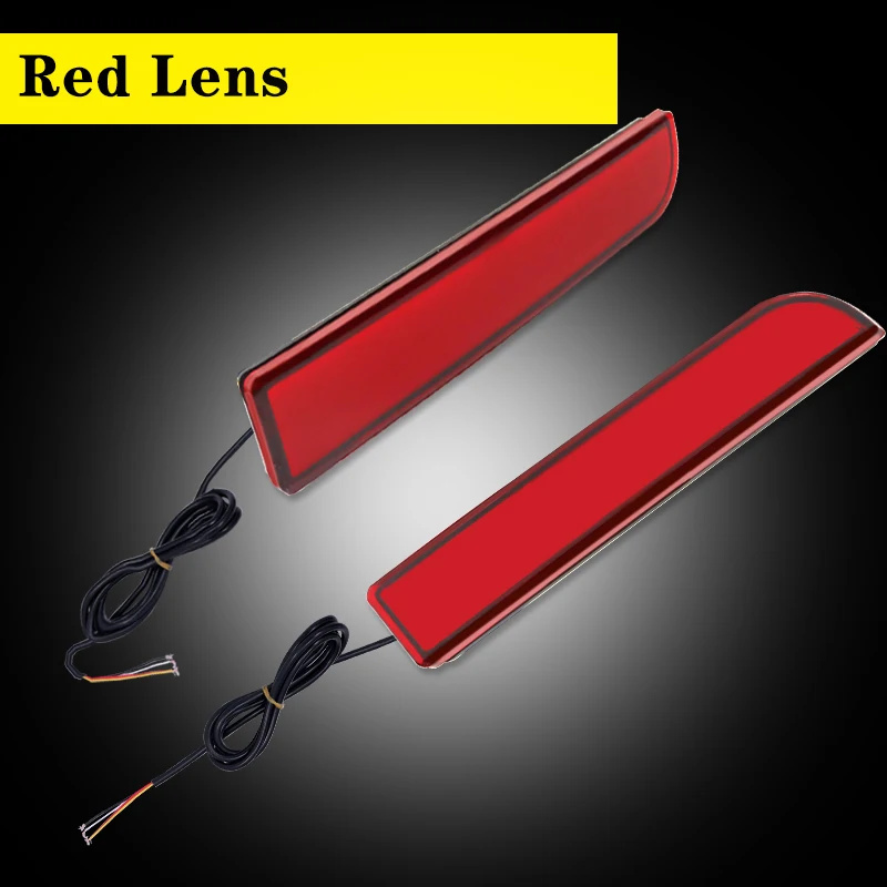 

iJDM для Mitsubishi Lancer Evolution X Outlander красный светодиодный отражатель бампера стоп-сигнал с последовательным указателем поворота 12 В