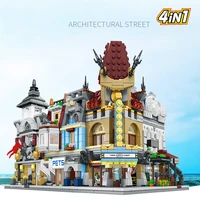 building block city street view series restaurant building house compatible with assembled toy house 6300 3 christmas gift child