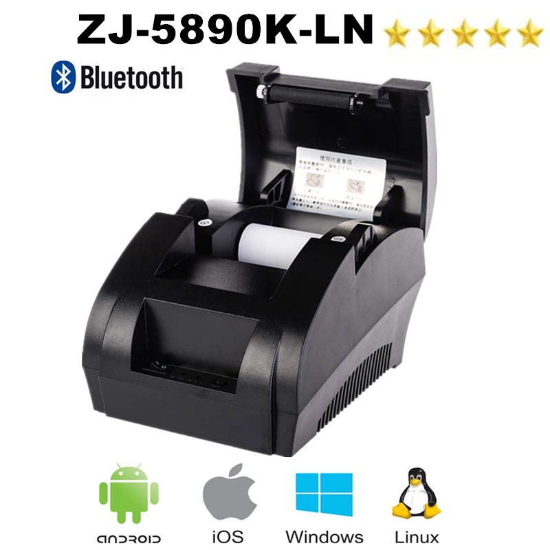 Pos 58 мм Термопринтер для чеков с Bluetooth и USB-портом |