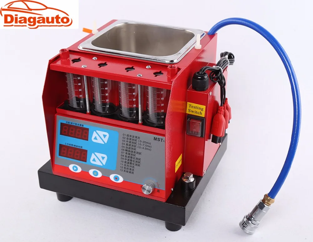 Новый дизайн 4 банки ультразвуковой очиститель топливного инжектора и тестер