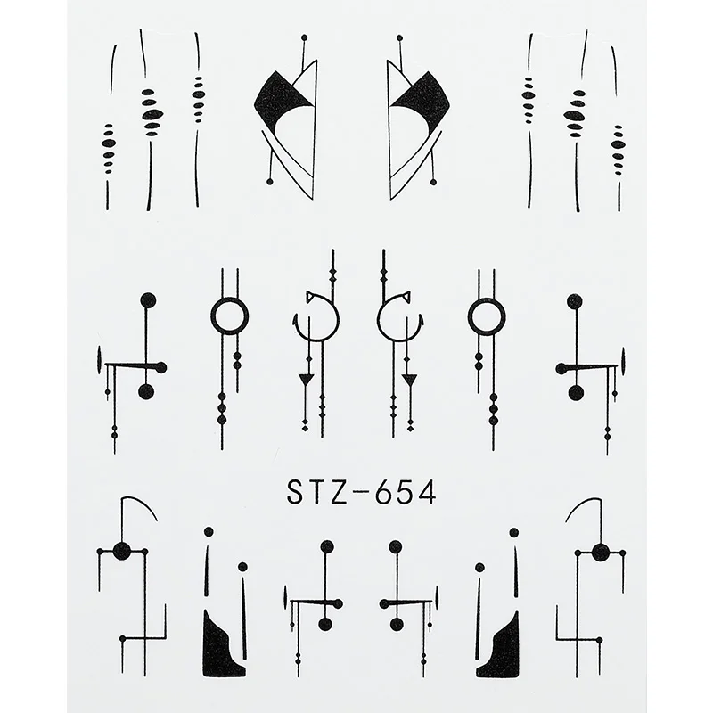 1 лист стикер для ногтей наклейки простой узор водонепроницаемый художественный