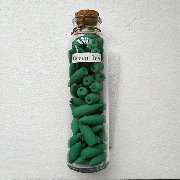 Green Tea Негабаритных обратного Ладан конусы 50 шт./кор. Стекло коробки упакованы для Ладан горелки Керамика домашний Декор Аксессуары дропшиппинг - Аромат: Green Tea