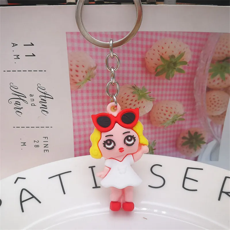 2019 new cartoon soft keychain surprise doll pendant children's bag ornaments promotional small gifts | Украшения и