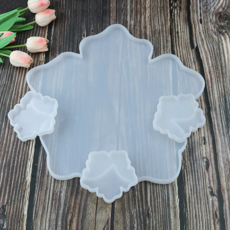 Прозрачная силиконовая форма сделай сам зеркальная большая в форме цветка для