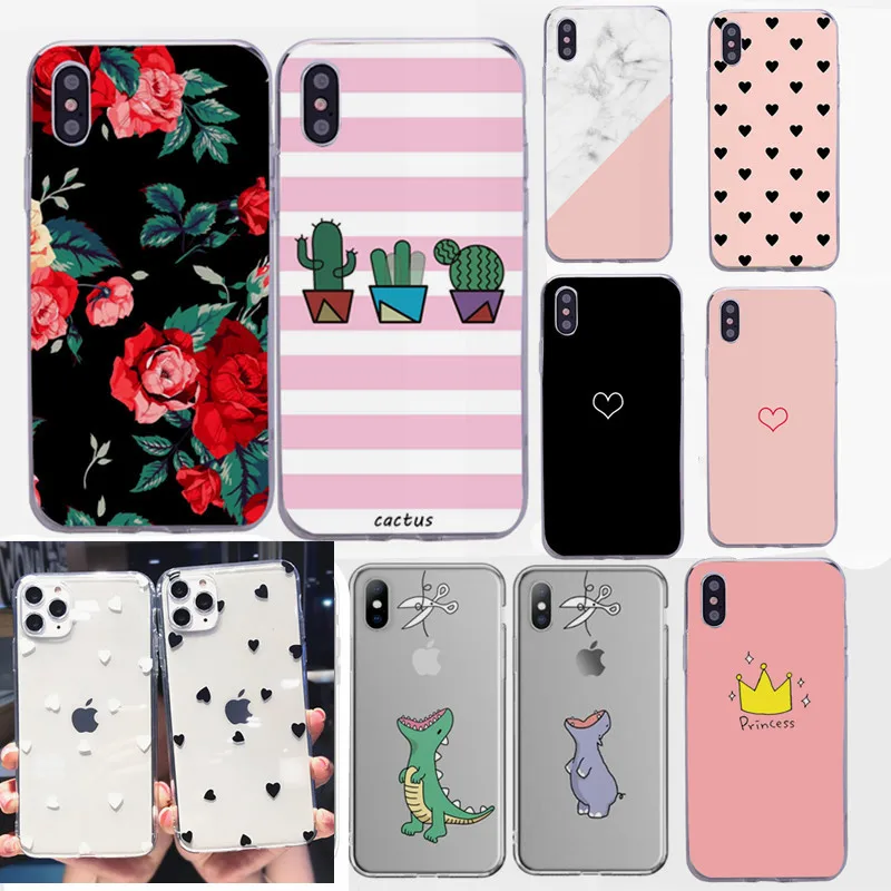 

Чехол с цветочным рисунком для iPhone X, XR, 5, женский, 6 S, 7, 8 Plus, мягкий чехол из ТПУ для iPhone 7plus, 8 plus, чехол из ТПУ для iPhone Xs Max, чехол