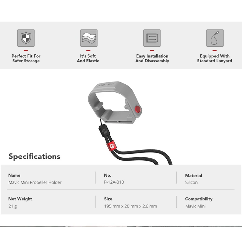PGYTECH Mavic Mini Lens Hood Cover Landing Gear Extension Controller Rocker Propeller Holder for DJI Accessories | Электроника