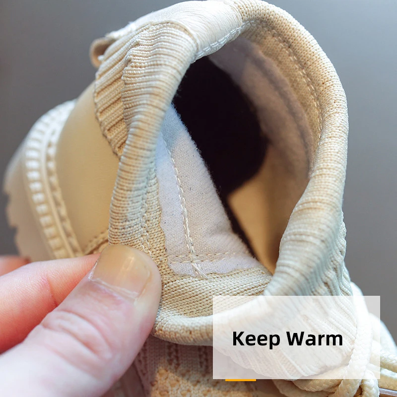 Обувь без склада модные резиновые сапоги для девочек теплые зимние эластичные