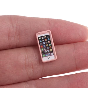 High Quality1:12 Dollhouse Miniature Accessories Mini Resign Mobile Phone Model Simulation Toy for D