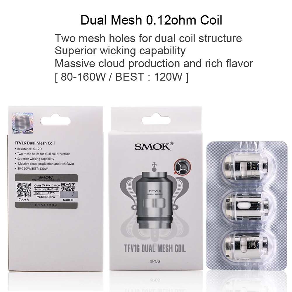 Оригинальный испаритель SMOK TFV16 с сопротивлением на головке резисторы