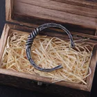 Новое поступление, невыцветающий браслет Vikings железа с деревянной коробкой в подарок