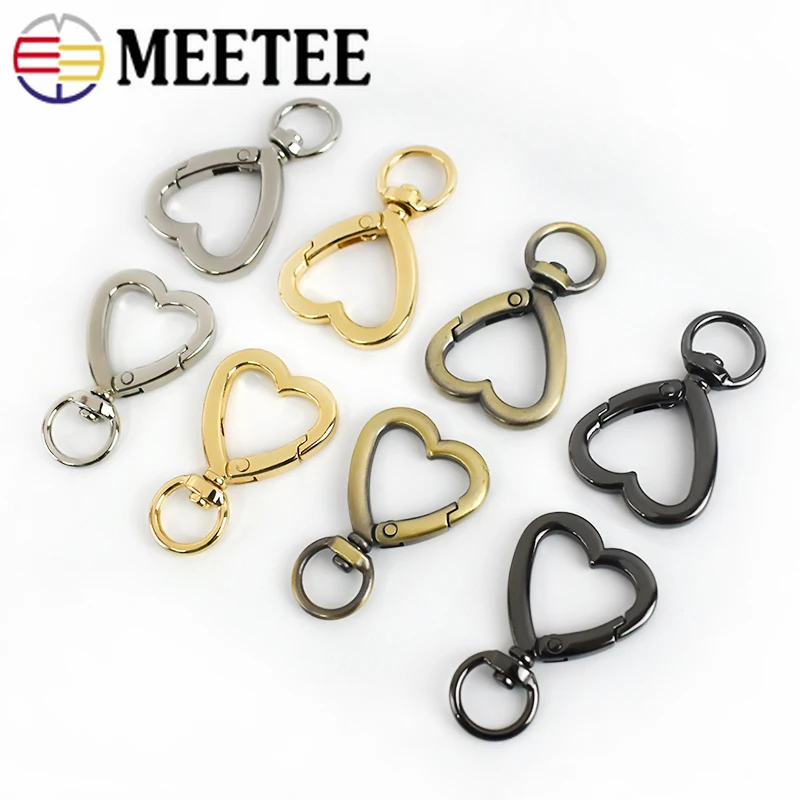 Meetee 5/10 шт 11X4 0 мм/11x44мм в форме сердца металлический крюк Пряжка Весна Открытый
