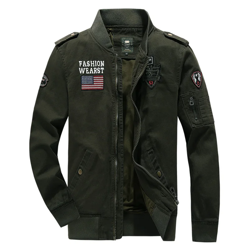 

2020 Spring Military Men's Coats Fashion Slim Casual Bomber Jacket Men Air Force Pilot MA1 Male Collar Army Tactical Jackets