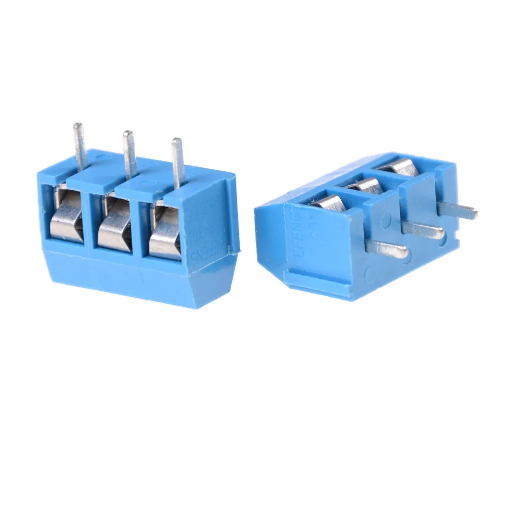ZLinKJ 10 PCS/lot 5.0mm KF301-3P Pitch Straight Pin PCB 3 Screw Terminal Block Connector | Обустройство дома