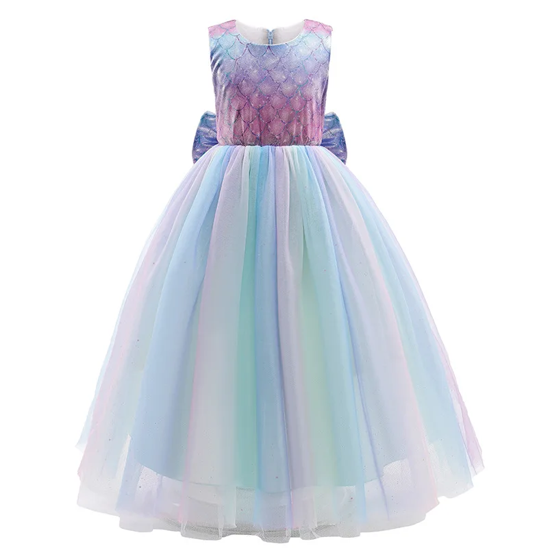 Платье Ариэль для девочек детский Рождественский костюм Русалочки наряд