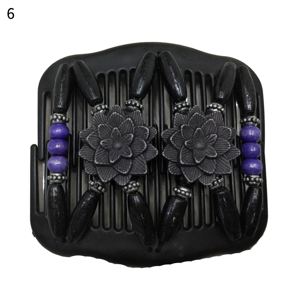 Ретро двойной отделанный бисером растягивающиеся заколки для волос Волшебная