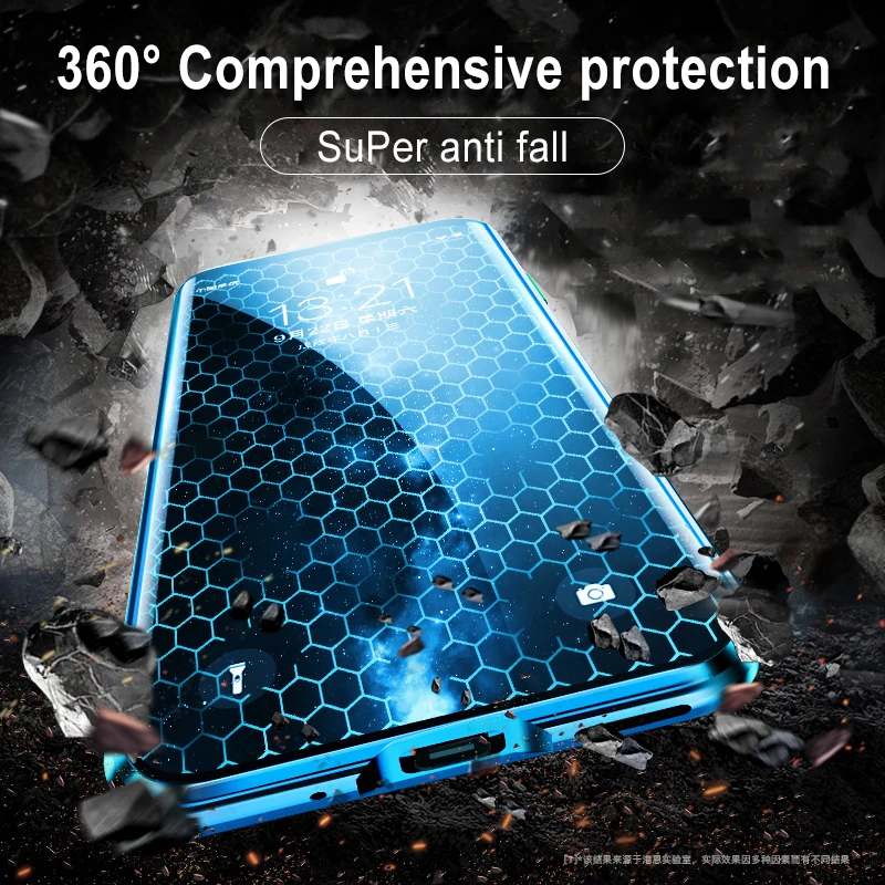 Metal Magnetic Adsorption Cover For Huawei P30 Pro Honor 60 50 P50 Mate 30 40 High-end Double-sided Glass Case Lens Protection