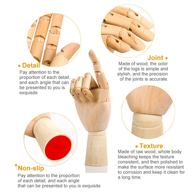 Модель манекена для рисования скетчей деревянная ручка с подвижными