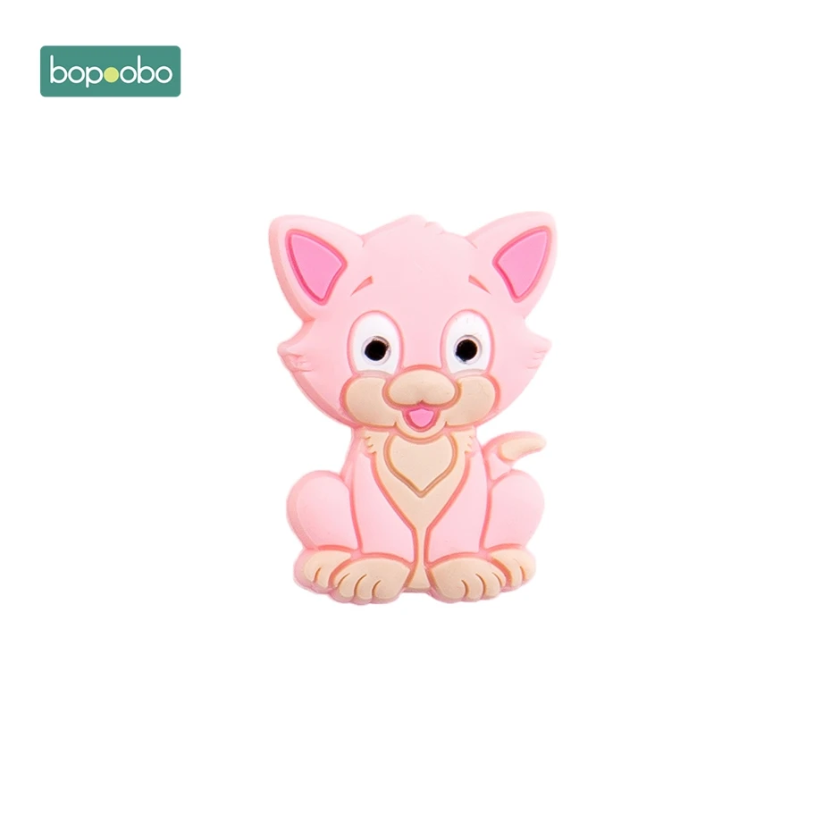 Прозрачный Bopobo 5 шт. силиконовый бисер ребенок прорезывание зубов мультфильм Силиконовые Бусины грызунов материал, не содержащий BPA Душ подарок DIY ремесла детский Прорезыватель - Цвет: Прозрачный