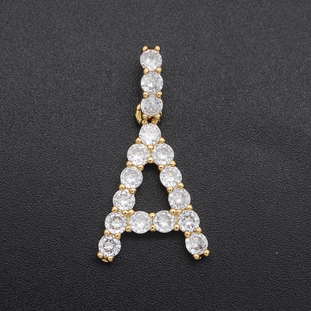 2020 Новый Модный золотой Цвет CZ Циркон Первоначальный Ожерелье с надписью женские