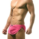 Мужское сексуальное нижнее белье, шорты, боксеры, повседневные удобные домашние свободные Пижамные шорты с разрезом сбоку, боксеры