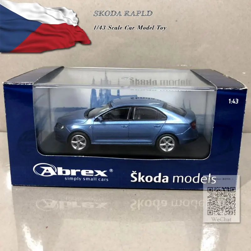 ABREX 1/43 реальные игрушки SKODA RAPLD литая металлическая модель автомобиля игрушка для