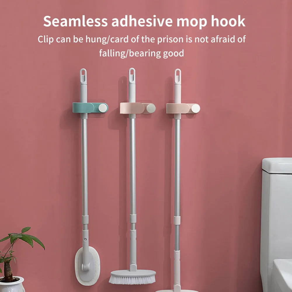 Новая настенная стойка для хранения швабры и метлы Полка полотенец в горошек