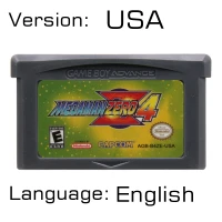 Mega Man Zero 4 USA 32 бит видеоигры картридж Консоли Карты для nintendo GBA Mega Man английская языковая версия - Цвет: Mega Man Zero 4 USA