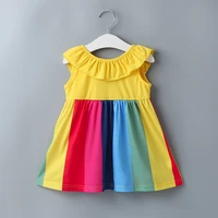 baby girls dress plaid 2021 summer kids clothes infant cute casual skirt short sleeve cotton pink blue stripe newborn dresses