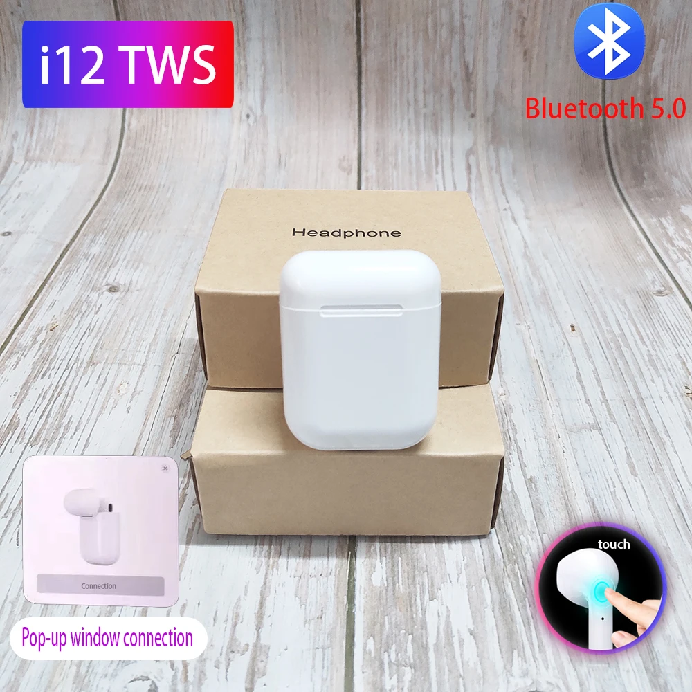 I 12 TWS наушники 5,0 Blutooth беспроводные наушники i7s PK w1 чип стерео Спортивная гарнитура pk i10 i80 i30 i60 i200 tws