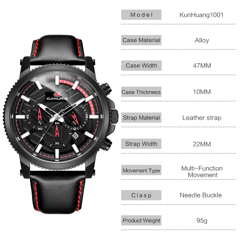 

IP Blue Mens Watches Luxury Fashion Sport Watch Men Waterproof Quartz Relogio Masculino Leather Band Reloj Hombre