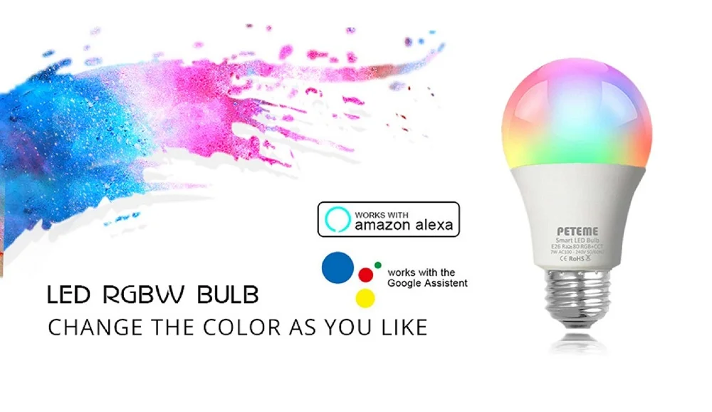 SGOE светодиодный лампа e27 110V 220V умный дом светодиодный лампы rgb приложение smart life 7W 2700K 6500K светильник кровать Alexa и Google Assistant tuya