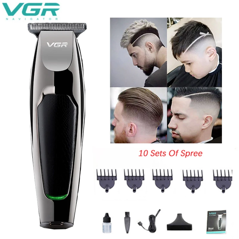 

VGR Electric Hair Trimmer Professional Hair Clippers USB Hair Cutting Machine Waterproof Hair Machine Beard Shaving Machin Men