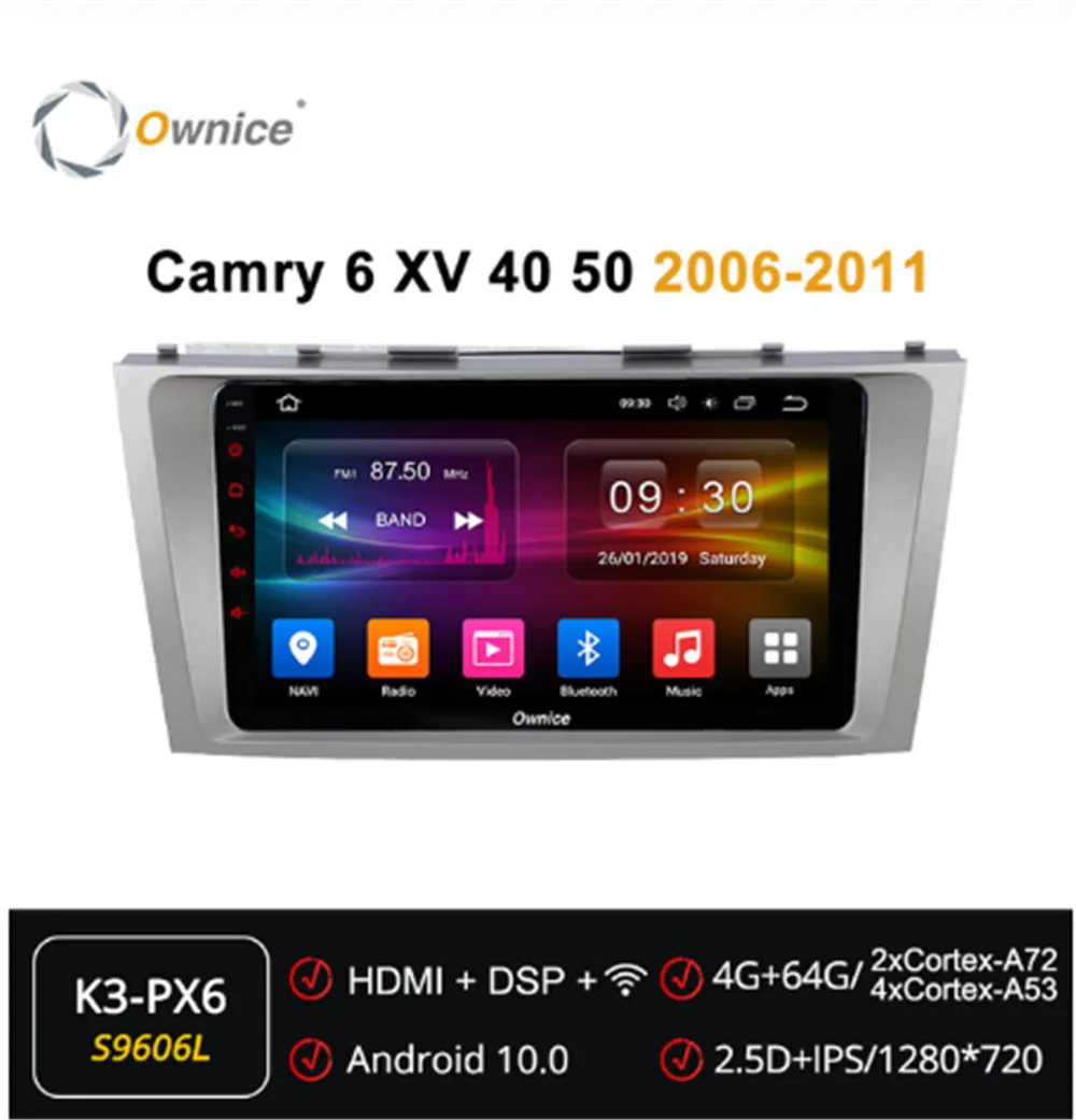 Ownice Android 10 0 Octa 8Core 2Din автомобильный DVD GPS навигатор для Toyota Camry 6 XV 40 50 2006 2011 4G LTE 360