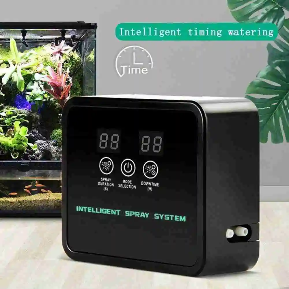 Intelligent Reptile Fogger Terrariums Humidifier Electronic Timer Automatic Mist Rainforest Spray System Kit Sprinkler | Дом и сад