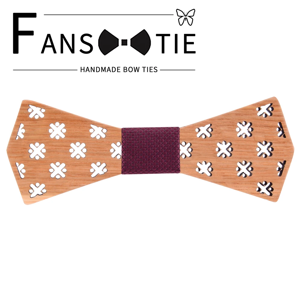 2020 новый модный 100% деревянный галстук-бабочка белый черный клетчатый цветочный