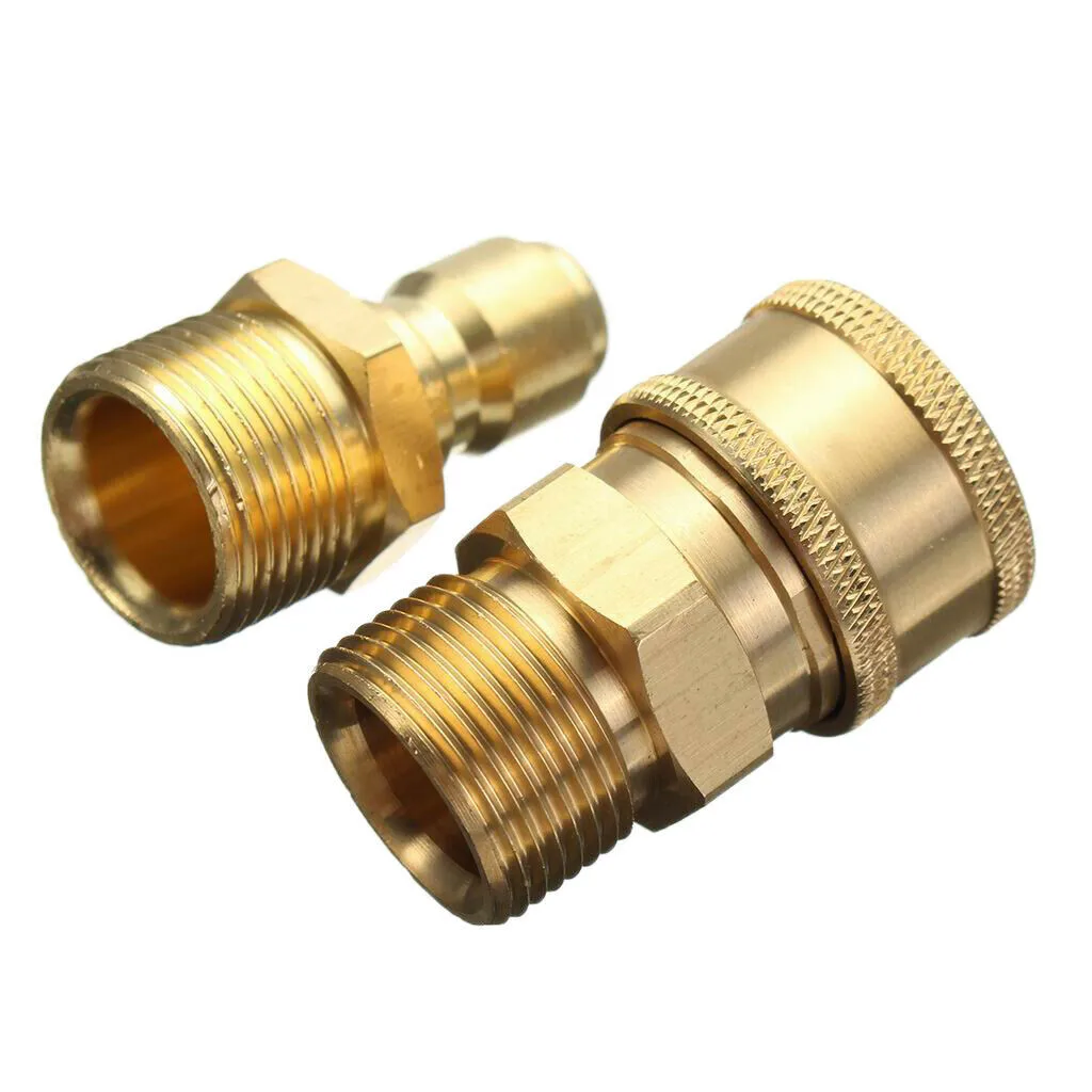 

2PCS M22 Washer Female To 3/8 Inch Male Quick Release Adapter For Garden Joints Car Repair