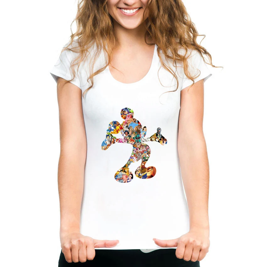 Летние топы женские милые свободные футболки мультфильм 3d печать футболка