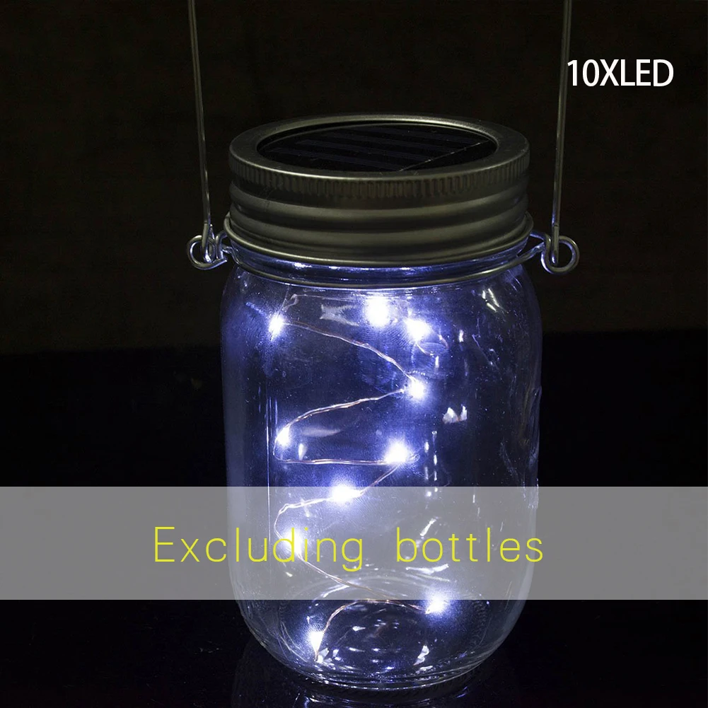 

1m 2m Christmas Party Decor Solar Jar Lid Insert Fairy Light for Glass Jars Christmas LED String Light