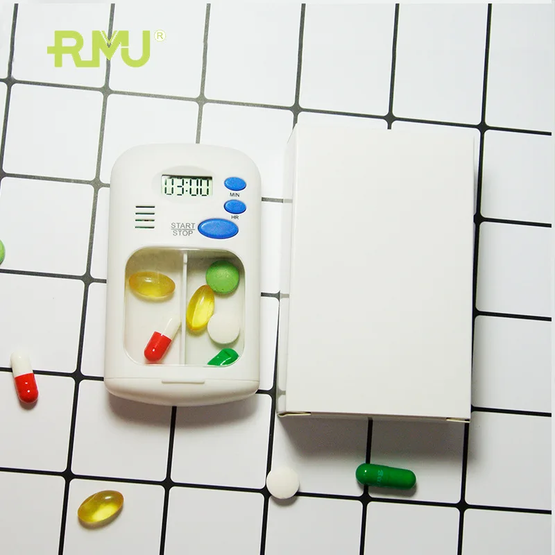 Чехол для таблеток с таймером портативный мини-органайзер лекарств напоминанием