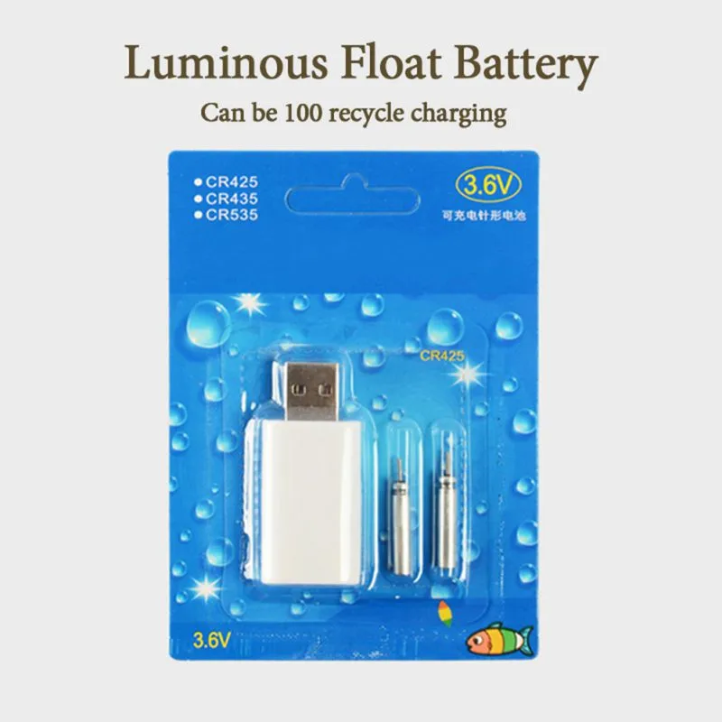 Fishing Float Rechargeable Battery CR425 USB Batteries Night Fishing Charger For Electronic Floats Tackles Tools Fast Charging images - 6